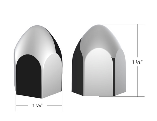 15/16" x 1 5/8" Bullet Nut Cover -Flange - Push-On 10 PACK