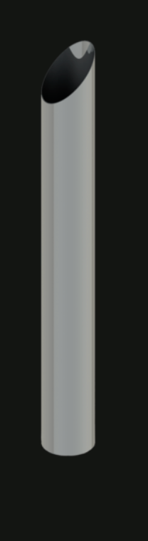 Lincoln Chrome Miter Cut 8” I.D X 114” L Reduced To 5” And Expanded (Fits Over)Top Stack