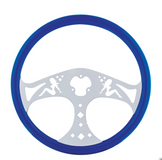 18" Color Lady Steering Wheel - Electric Blue