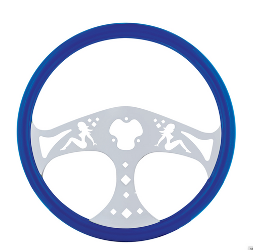 18" Color Lady Steering Wheel - Electric Blue
