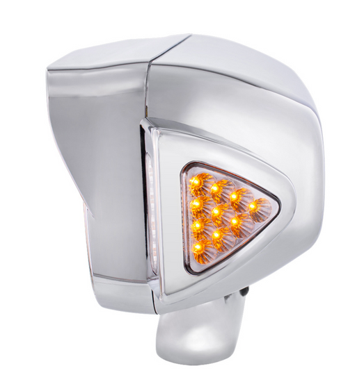 10 High Power LED "Blackout" Projection Headlight Assembly W/Mounting Arm & Turn Signal Side Pod - Driver Side PETERBILT