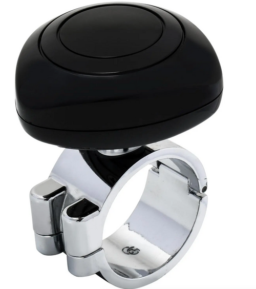 Black Steering Wheel Spinner Knob with Larger Diameter