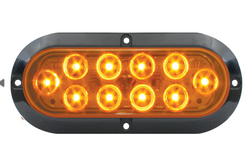 Amber/Amber  Surface Mount Oval Mega 10 LED Light
