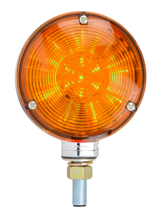 4" Double Face Star LED Pedestal Light Amber/Red