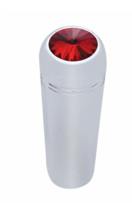 Red Crystal 2-1/4" Long Aluminum Toggle Switch Extension With Crystal For Kenworth (2-Pack)