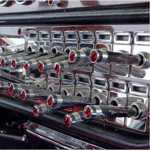 Red Crystal 2-1/4" Long Aluminum Toggle Switch Extension With Crystal For Kenworth (2-Pack)