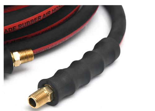 Dino-Hide Air Hose Reel 3/8" x 50' Retractable Heavy Duty Steel Construction with Wrapped Rubber Hose 300 PSI