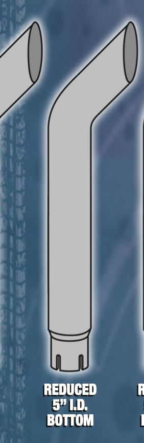 Stack 5" X 96" Bullhorn Id Chrome 5" ID) stack
