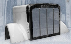 New Hood Fiberglass Fits Peterbilt 388 W/Stainless Steel Grille 2007-2015 LENGTH: 65"