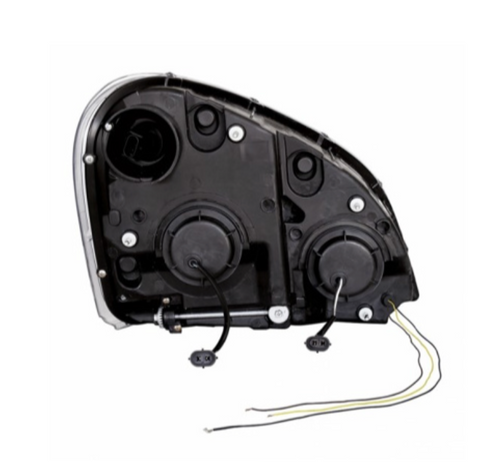 Blackout Projection Headlight W/Dual Function Amber LED Position Lights For 2008-17 FL Cascadia - Driver