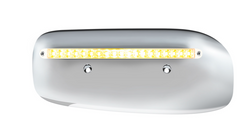 19 LED Rear Headlight Housing Cover For 2008-2023 Peterbilt 389 (Driver)-Amber LED/Clear Lens