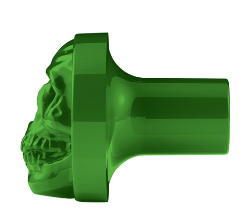 Skull Air Valve Knob - Emerald Green