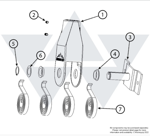 4 Cast Spring Clock Spring Assembly (Driver Side) and (Passenger Side)