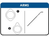 12' Bent Extrusion Arm - No Connect (Qty: 2)