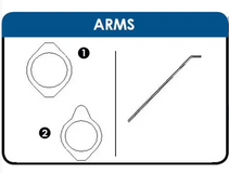 12' Bent Extrusion Arm - No Connect (Qty: 2)