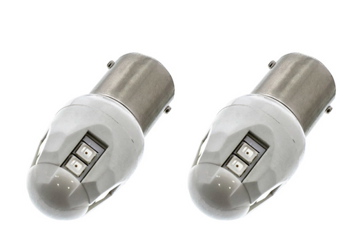 High Power 8 LED 1156 Type Bulb - Amber (Card of 2)