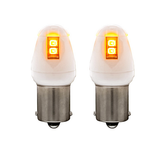 High Power 8 LED 1156 Type Bulb - Amber (Card of 2)