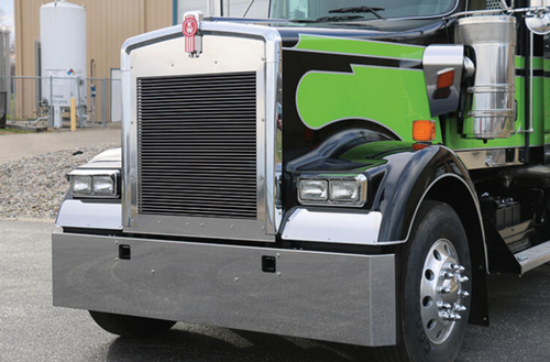 20" Bumper kenworth W900L W900B Stainless Steel With Mitered Ends Tow Hole