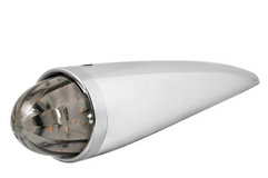 Amber/Smoke Classic Watermelon LED Cab Light with Stainless Steel Bezel