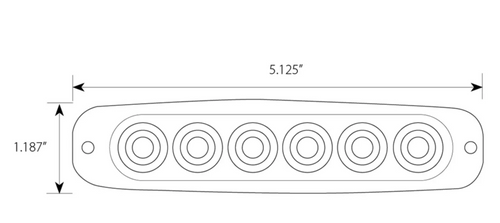White 5 ⅛" Ultra Thin Strobe LED Light