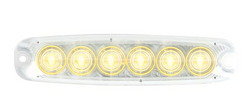 Amber/Clear 5 ⅛" Ultra Thin Strobe LED Ligh
