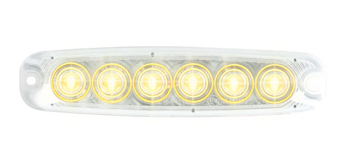 Amber/Clear 5 ⅛" Ultra Thin Strobe LED Ligh