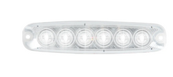 White 5 ⅛" Ultra Thin Strobe LED Light