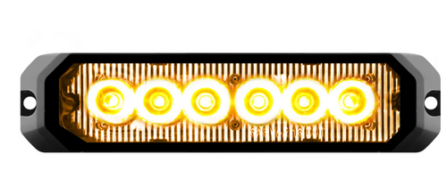 Amber/Clear /5" Medium Rectangular LED Strobe Light