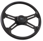 Midnight Black - 18" Black Rim, Matte Black 4-Spoke w/Slot Cut Outs, Matte Black Bezel, Matte Black HB