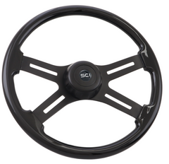 Midnight Black - 18" Black Rim, Matte Black 4-Spoke w/Slot Cut Outs, Matte Black Bezel, Matte Black HB