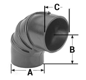 Premium 3" Air Intake Rubber 90 Degree Elbow