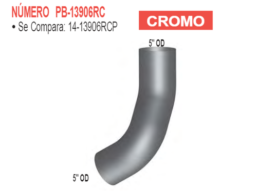 Right Side Chrome Exhaust Elbow Fits Peterbilt 379