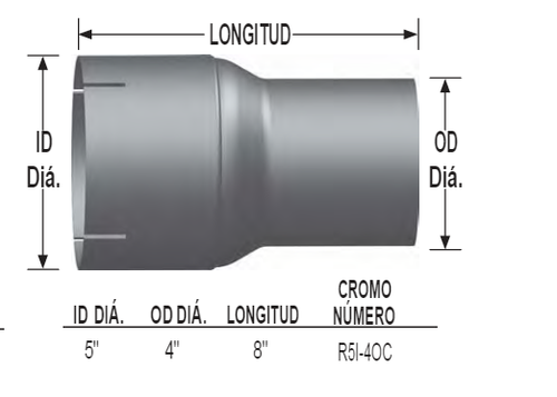5 Id To 4 Od Reducer Chrome