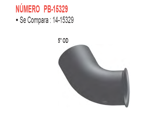 5" Turbo Exhaust Elbow with Pyro Fits Peterbilt