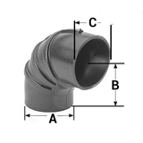 4" Air Intake Rubber 90 Degree Elbow