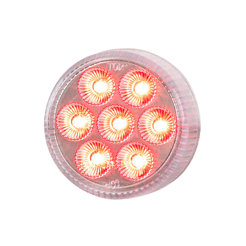 2.5” Led Marker Light Dual Color (Red/White Clear Lens) 12V