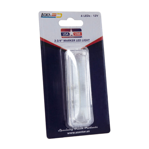3-3/4” Rectangular Marker Light 6 Led White