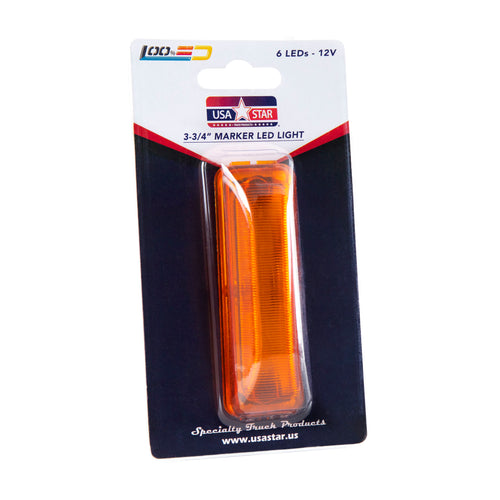 3-3/4”Rectangular Marker Light 6 Led Amber/Amber