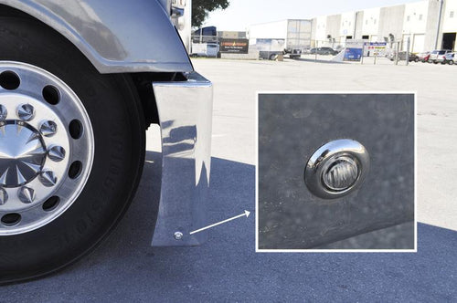 3/4” Round LED Light w/ Grommet and Chrome Bezel Cover