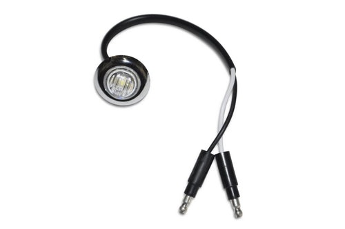 3/4” Round LED Light w/ Grommet and Chrome Bezel Cover