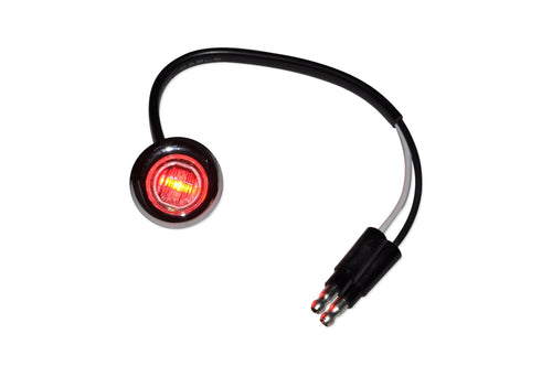 3/4” Round LED Light w/ Grommet and Chrome Bezel Cover