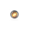 Led 3/4” Amber Clear/Blue Grommet & Chrome Bezel Cover Dual Color