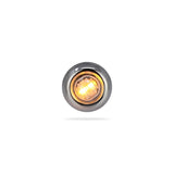 Led 3/4” Amber Clear/Blue Grommet & Chrome Bezel Cover Dual Color