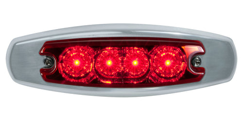 5” Oval Star 4 LED Marker Light 12V - Dual Function