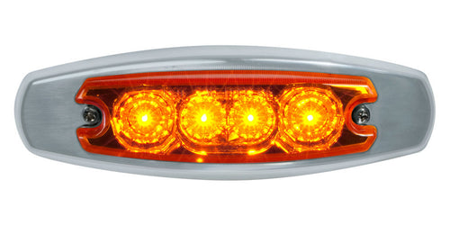 5” Oval Star 4 LED Marker Light 12V - Dual Function