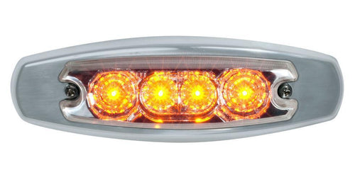 5" Oval Star Design 4 LED Marker Light 12V