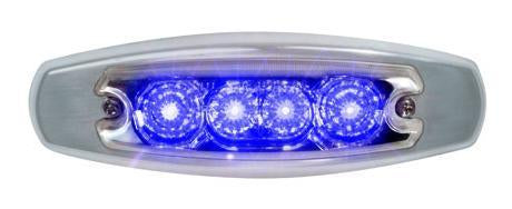 5" Oval Star Design 4 LED Marker Light 12V
