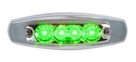 5" Oval Star Design 4 LED Marker Light 12V