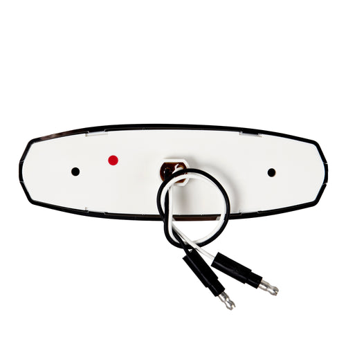 Marker Light 12V with Chrome Bezel and two wire with Bullet Connectors (Red LED's / Clear Lens)