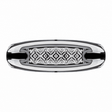Marker Light 12V with Chrome Bezel and two wire with Bullet Connectors (Red LED's / Clear Lens)